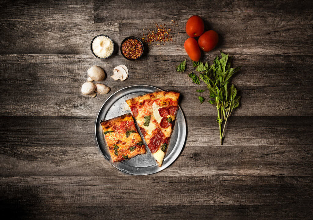 IN COMPARISON; DETROIT PIZZA AND A CLASSIC PIZZA SLICE