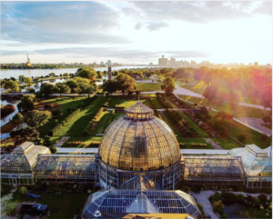 Belle Isle Conservatory Aerial View by @detroitdroneshots